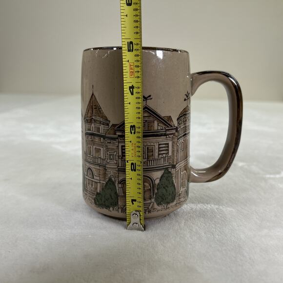 Vintage Otagiri? Mug Made In Japan Victorian Street Scene Row Houses 5" Charity - Picture 7 of 9